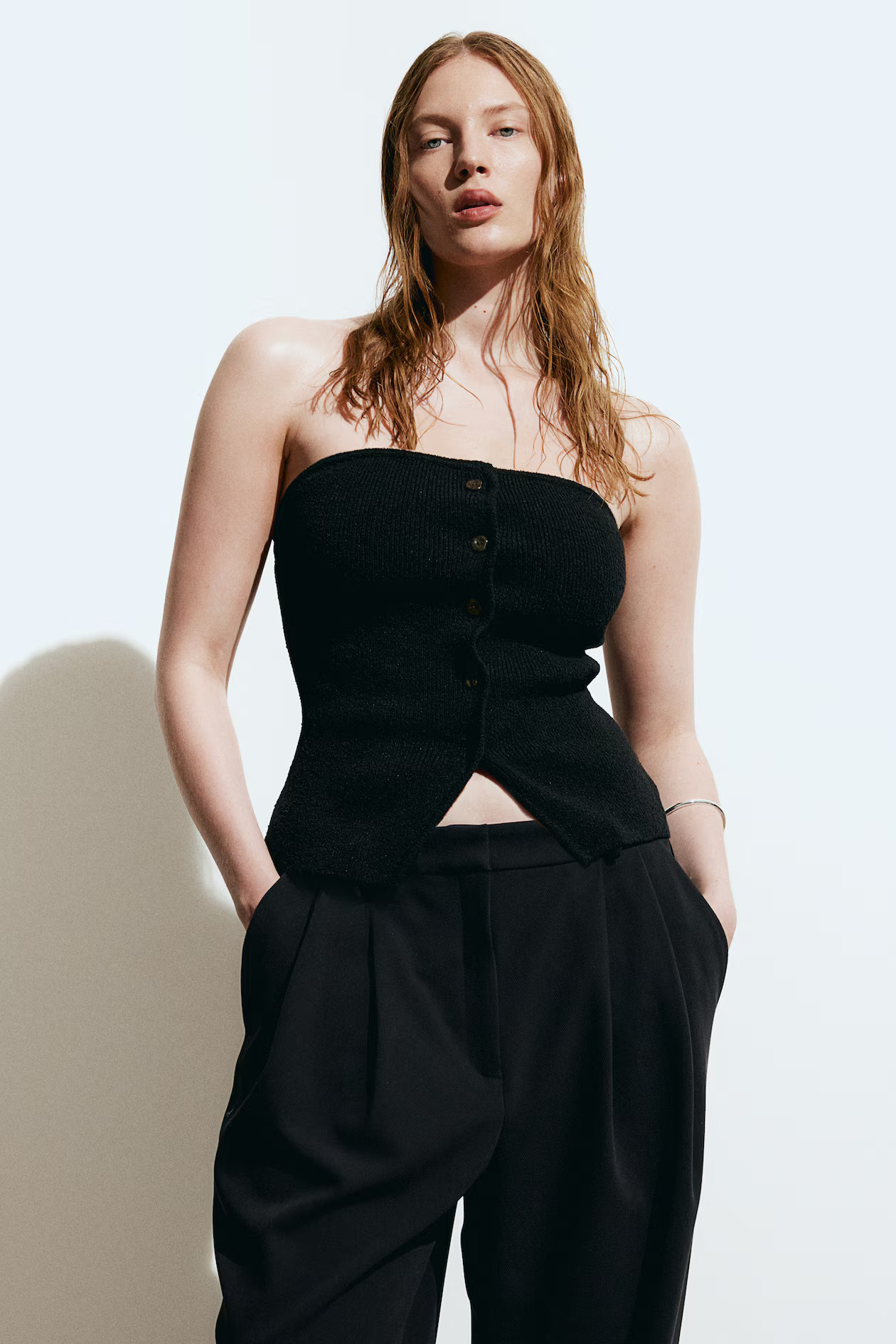 Gestricktes Tubetop - Schwarz - Ladies | H&M AT | H&M (DE, AT, CH, NL, FI)