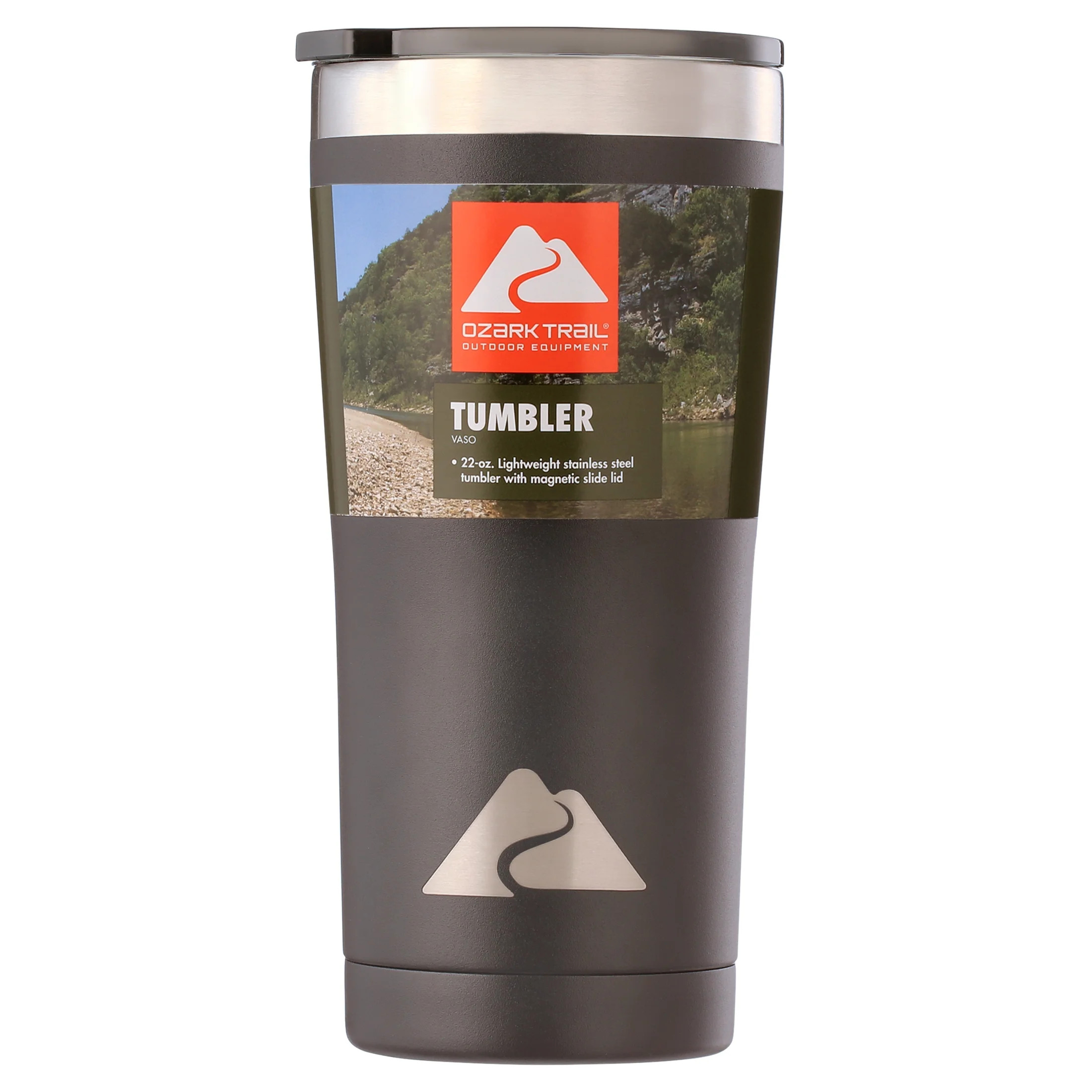 Ozark Trail 22 oz Stainless Steel Insulated Tumbler, Black | Walmart (US)
