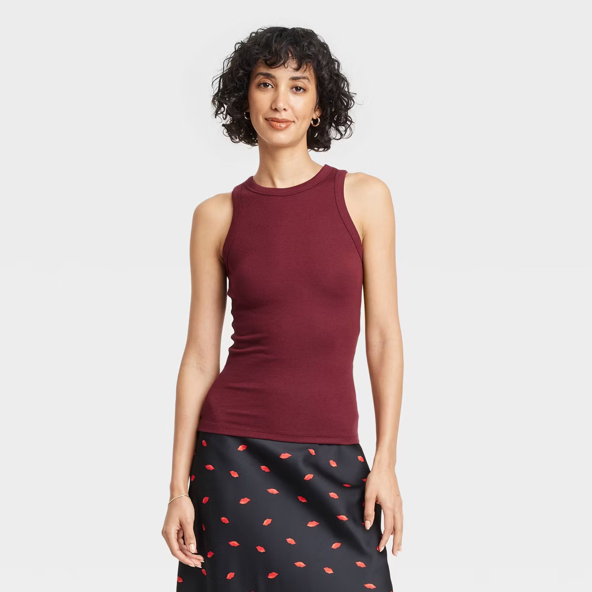 Women's Slim Fit Ribbed Tank Top - A New Day™ | Target