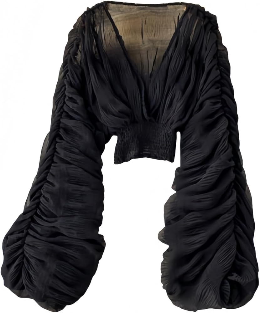 CUTEGAL Bell Sleeve Tops for Women Dressy Tops for Evening Wear Sexy Party Lace Blouses | Amazon (US)