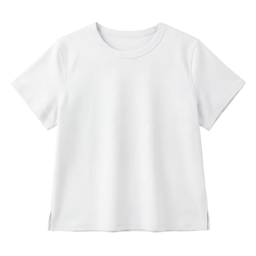 Stelle Women's Cotton T-Shirts Crewneck Short Sleeve Basic Tees Summer Casual Solid Crop Tops | Amazon (US)