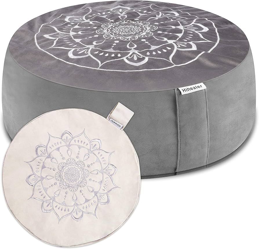 Hihealer Meditation Cushion Floor Pillow - with 2 Sets of Comfortable Meditation Pillow Large Flo... | Amazon (US)