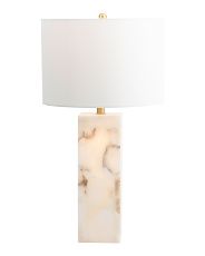 28in Alabaster Table Lamp With Nightlight | Marshalls