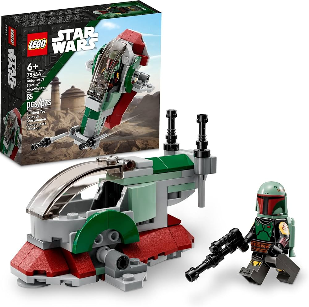LEGO Star Wars Boba Fett's Starship Microfighter 75344, Building Toy Vehicle with Adjustable Wing... | Amazon (US)