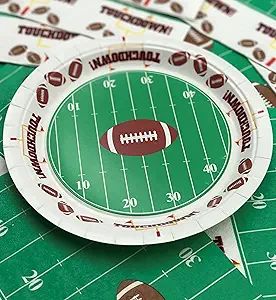 Oojami Football Touchdown Value Pack 7" Snack/Dessert Plates-60 ct | Amazon (US)