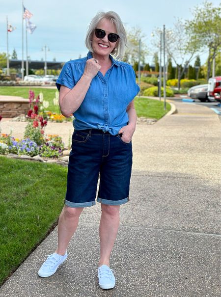 I’m excited to share some great summer wardrobe classics your wallet will love from Walmart. 
This Time and Tru outfit features a breezy camp shirt, rolled cuff denim shorts and fun slip on sneakers. 
You can learn more about Walmart on the LTK app. 
#WalmartPartner #Walmartfashion @Walmartfashion #denimshorts #summeroutfit 

#LTKfindsunder50 #LTKstyletip #LTKover40