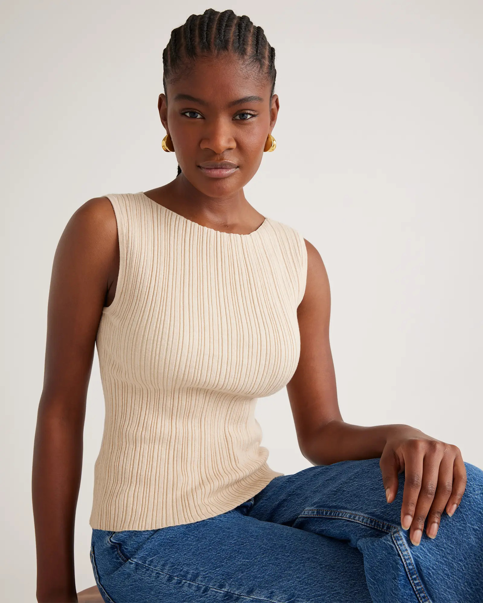 Cotton Cashmere Ribbed Tank | Quince