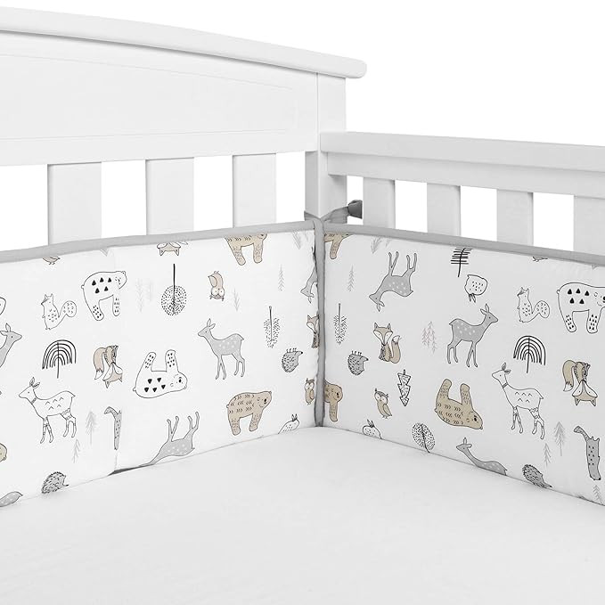 TILLYOU Baby Safe Crib Bumper Pads for Standard Cribs Machine Washable Padded Crib Liner Thick Pa... | Amazon (US)
