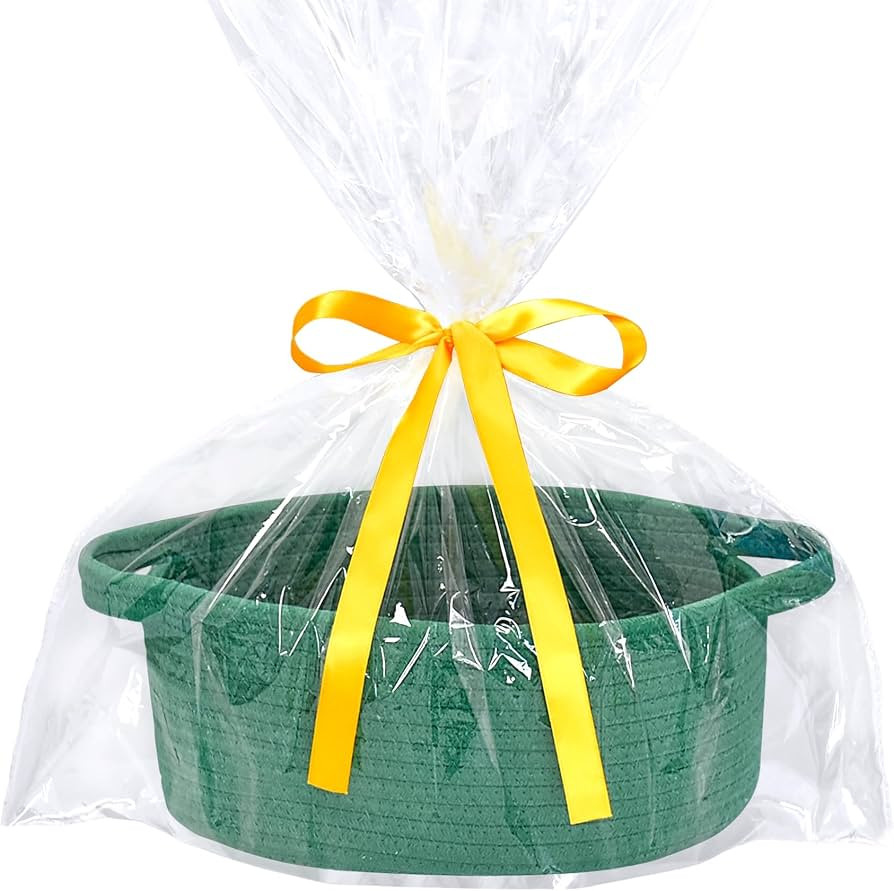 ABenkle Small Woven Easter Basket with Handle, 12x8x5 inches, Durable Decorative Gift Basket Nurs... | Amazon (US)