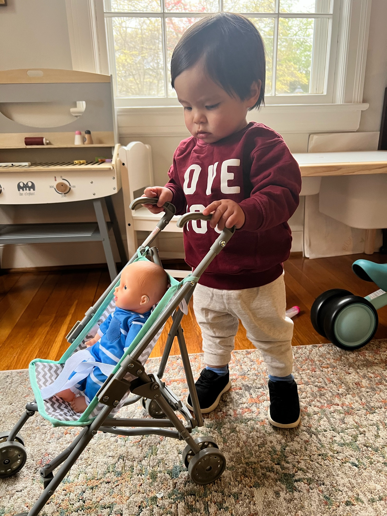 Eller’s current fave toy: his baby. He LOVES feeding his baby milk and taking him for walks 🥹 he learned the word “baby” this week bc he’s been playing with it so much! 

#LTKfamily #LTKkids #LTKbaby