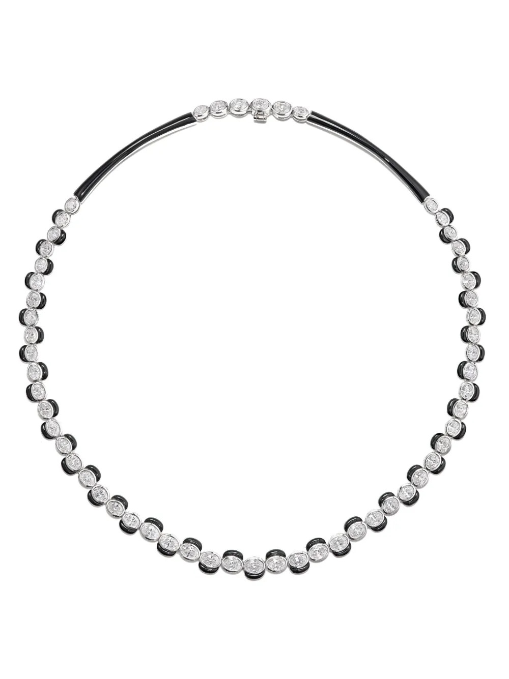 Nikos Koulis 18kt White Gold Oui Diamond Necklace - Farfetch | Farfetch Global