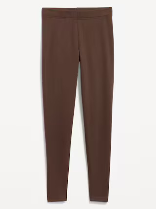 High-Waisted Fleece-Lined Ankle Leggings | Old Navy (US)