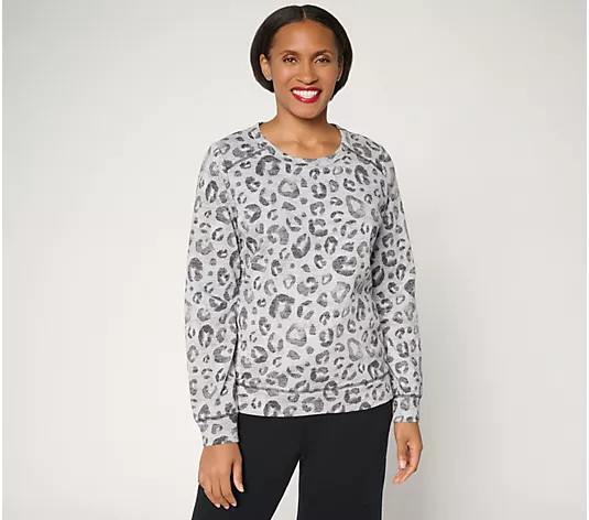 Make Your Selection: AnyBody Cotton French Terry Crewneck Sweatshirt | QVC