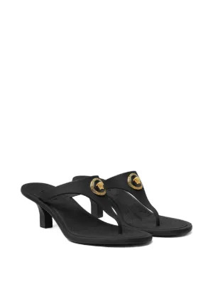Versace Alia Thong Sandals | Black | FARFETCH LU | Farfetch Global
