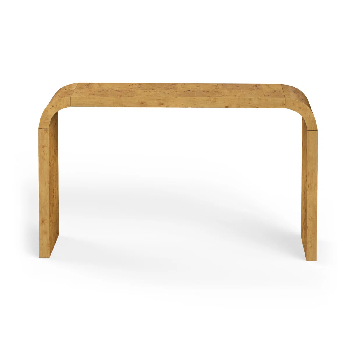 Kialah 52" W Burl Wood Console Table – Artisan Elegance with Graceful Lines | Wayfair North America