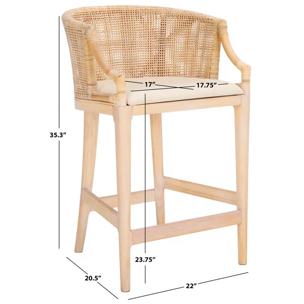 Carneshia Upholstered Solid Wood Counter Stool | Wayfair North America