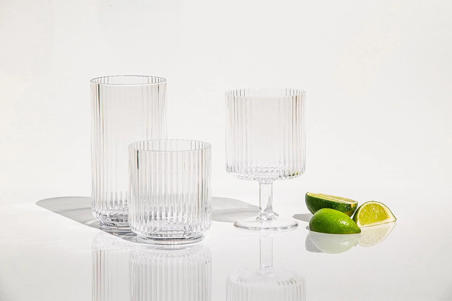 Laya Fluted Acrylic Drinking Glass (Set of 6) | Wayfair North America