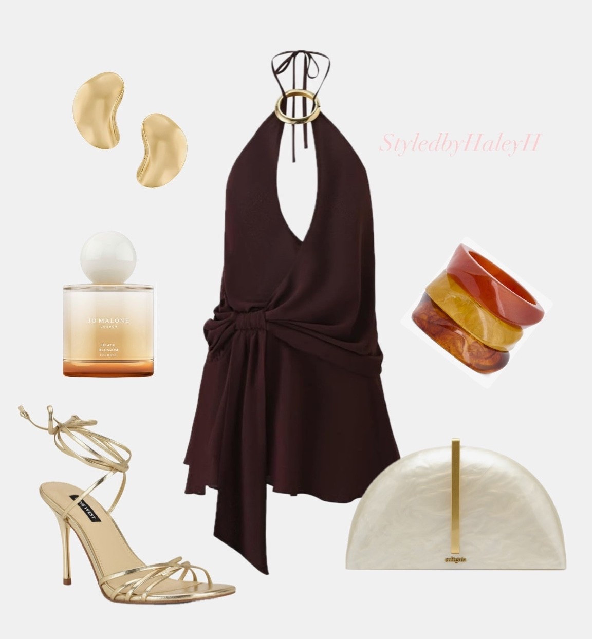 Little brown dress from revolve is so perfect. Accesorized with gold and neutral tone accents outfit inspoo

#LTKootd