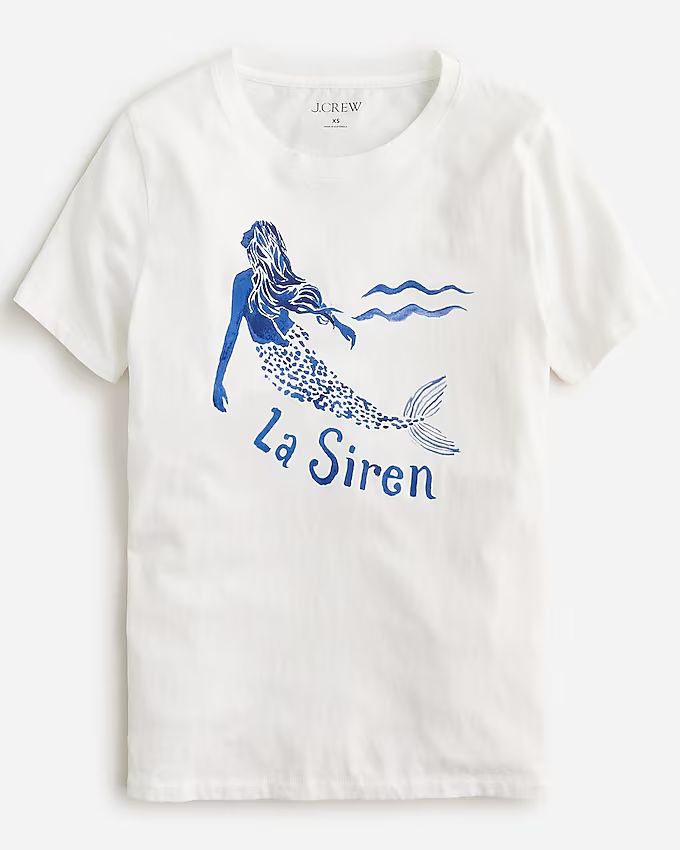 Classic-fit mermaid graphic T-shirt | J.Crew US