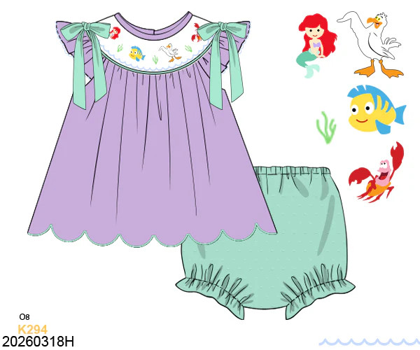 PRE SALE SHIPS JULY: Mermaid Bloomer Set | Tutti Frutti Kids Co