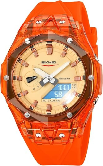 Unisex Analog Digital Transparent Outdoor Sports Watch Military Tactics Multi Function LED Electr... | Amazon (US)