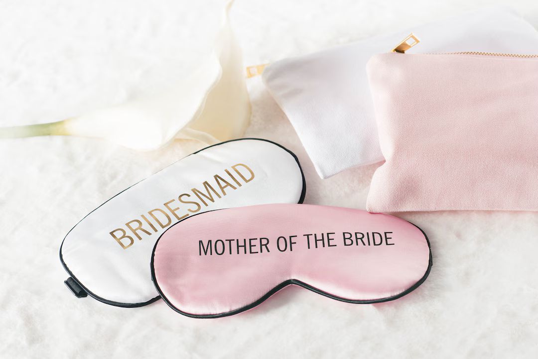 Personalized Sleep Masks Bridesmaid Eye Mask Bachelorette Maid of Honor Proposal Gifts Custom Sil... | Etsy (US)