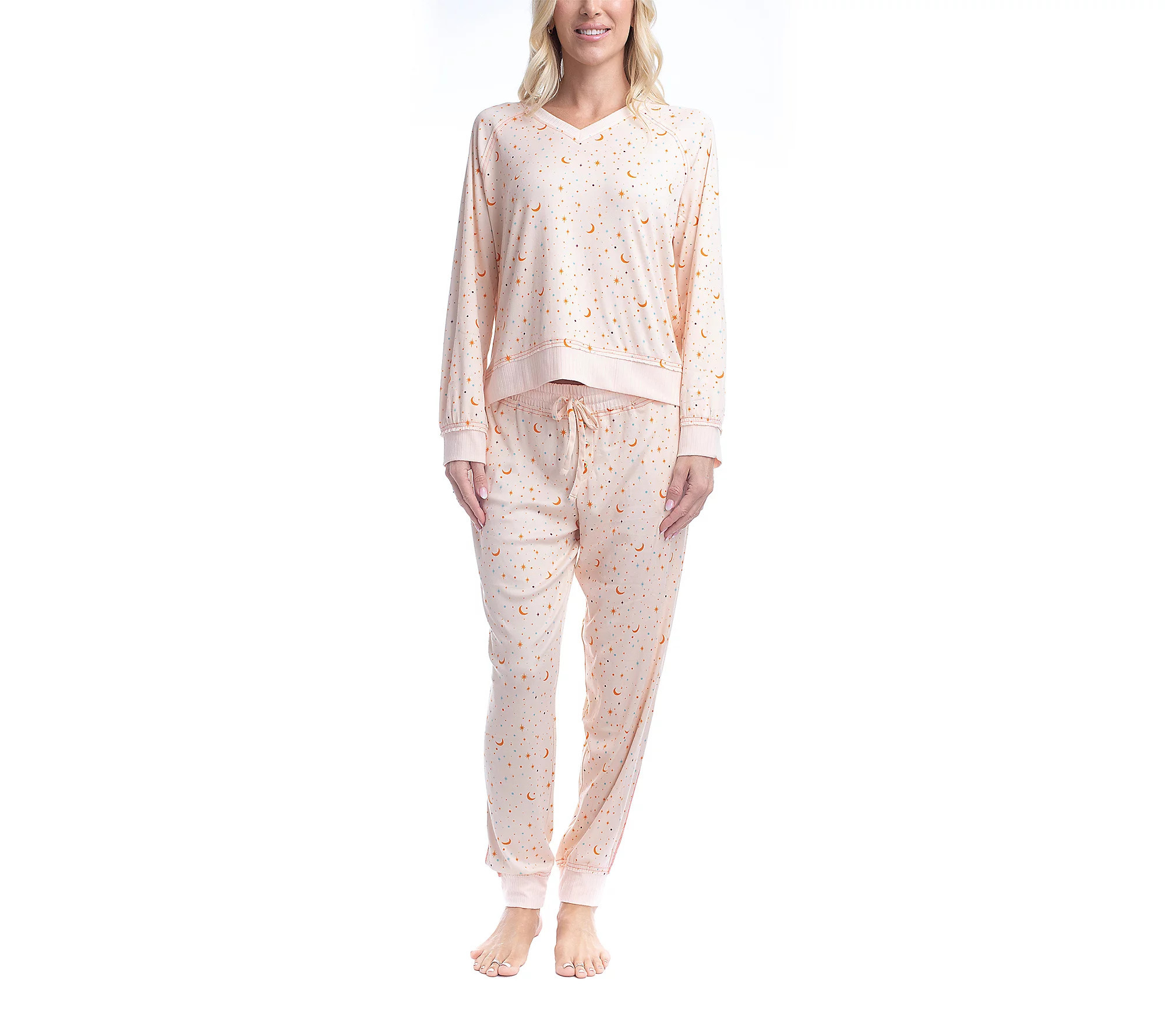 Ocean Pacific Sandy Sundown Long Sleeve PJ Set | QVC