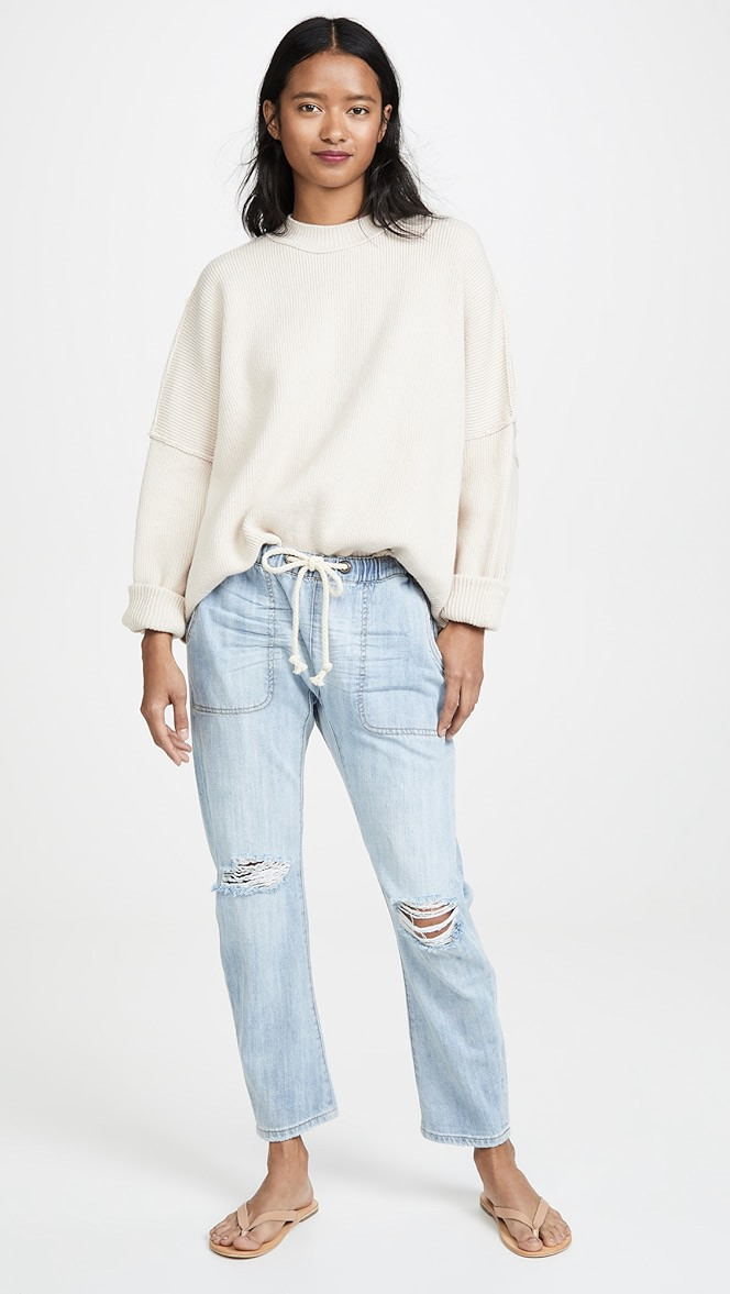 Shabbies Drawstring Boyfriend Jeans | Shopbop