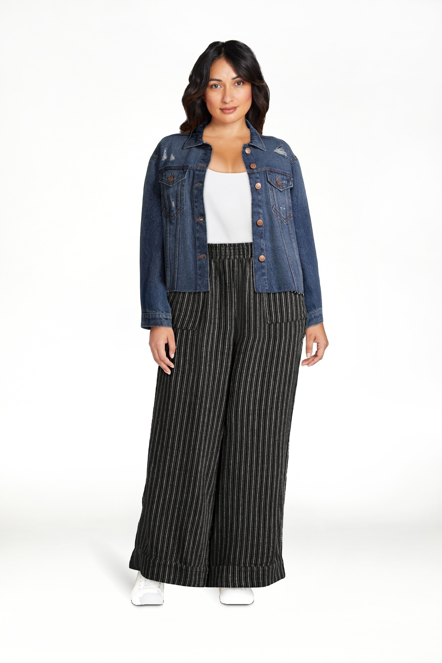 Time and Tru Women's Linen Blend Pants with Smocked Waist, 29" Inseam, Sizes XS-XXXL | Walmart (US)