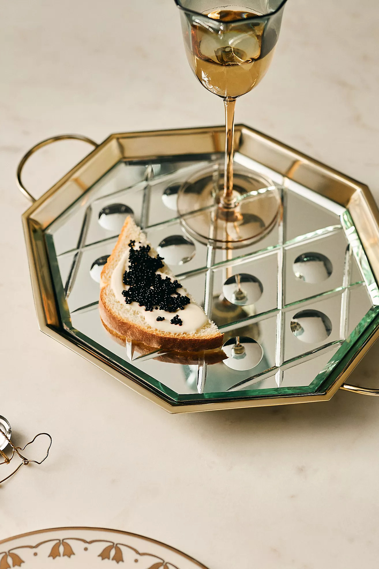 The Met x Anthropologie Mirrored Metal Tray | Anthropologie (US)