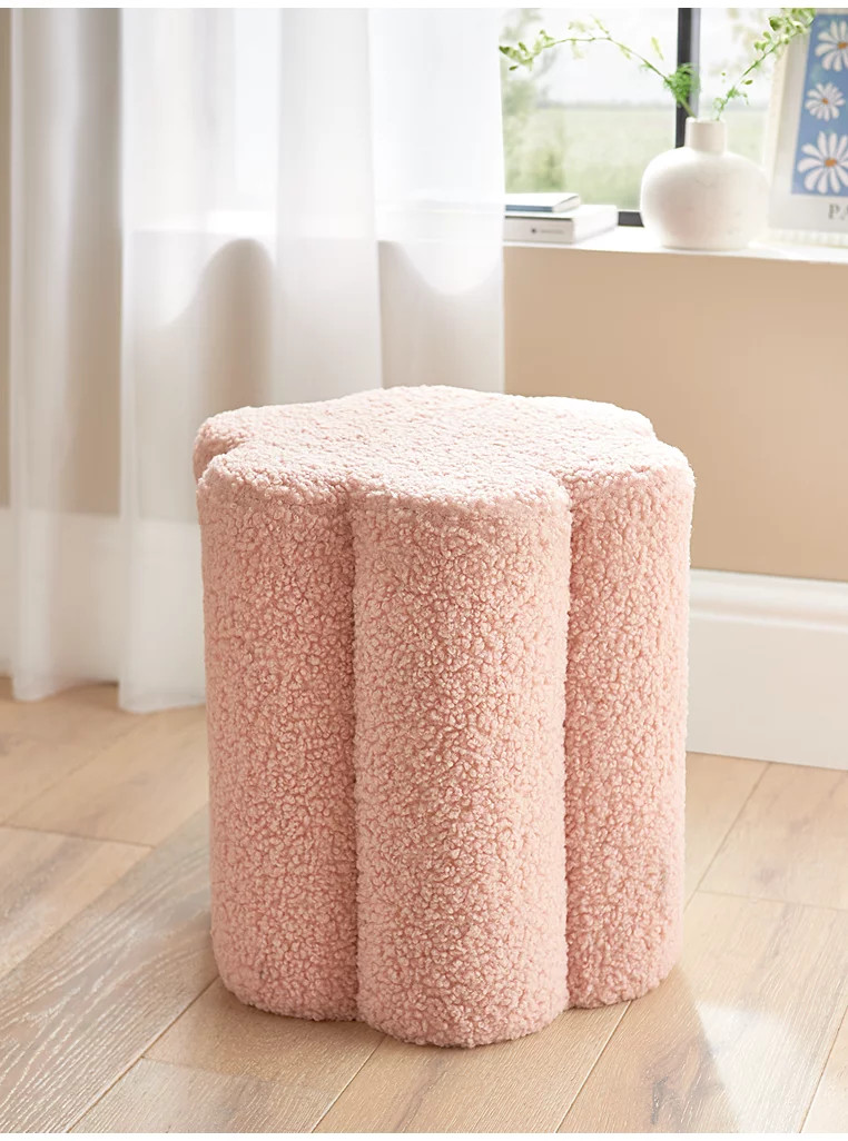Pink Scallop Stool | George