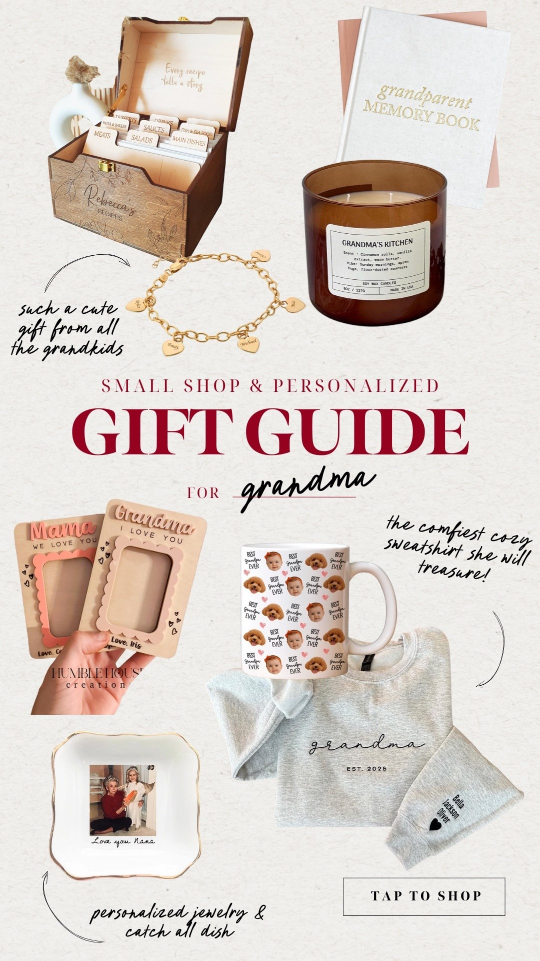 Gift guide for grandma 
Personalized gifts that grandma will love from you and the grandkids
Small shop, Etsy

#LTKSeasonal #LTKFindsUnder100 #LTKGiftGuide