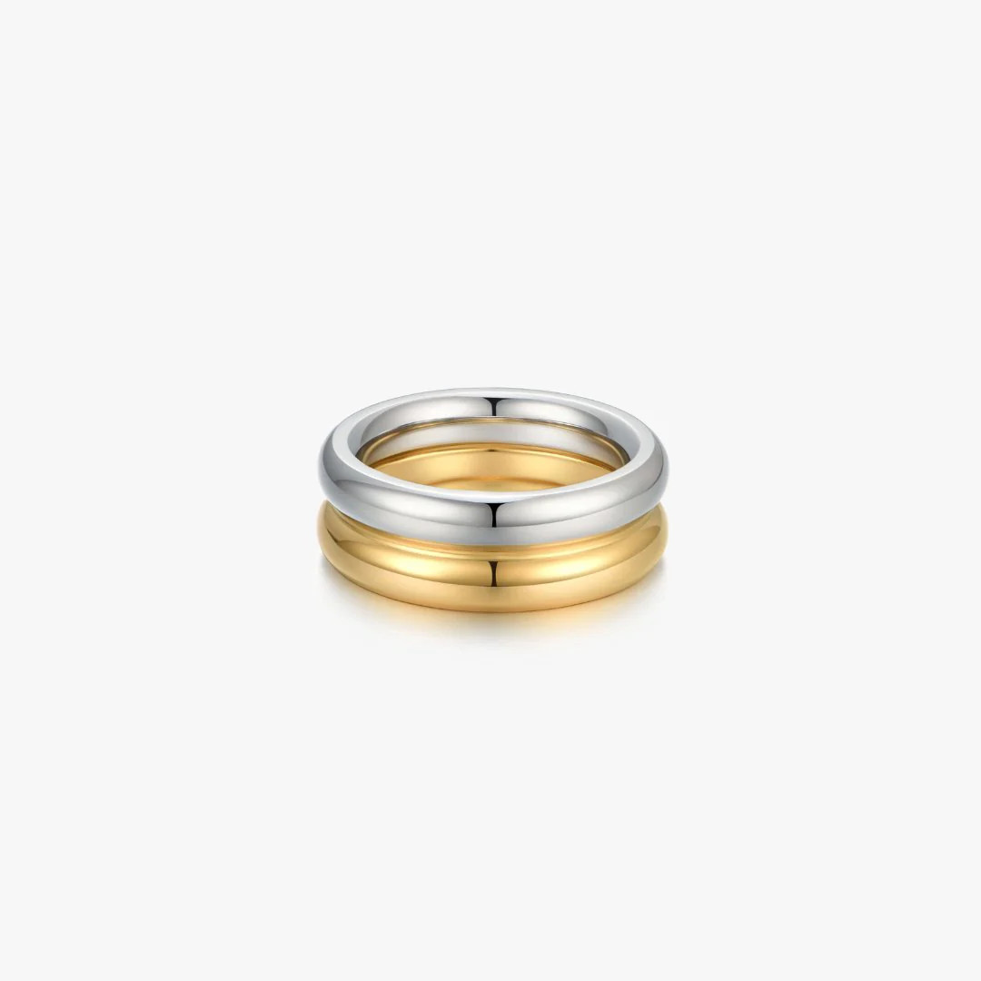 Two Tone Bold Ring (Greek Inspired Collection) | Flaire & Co.