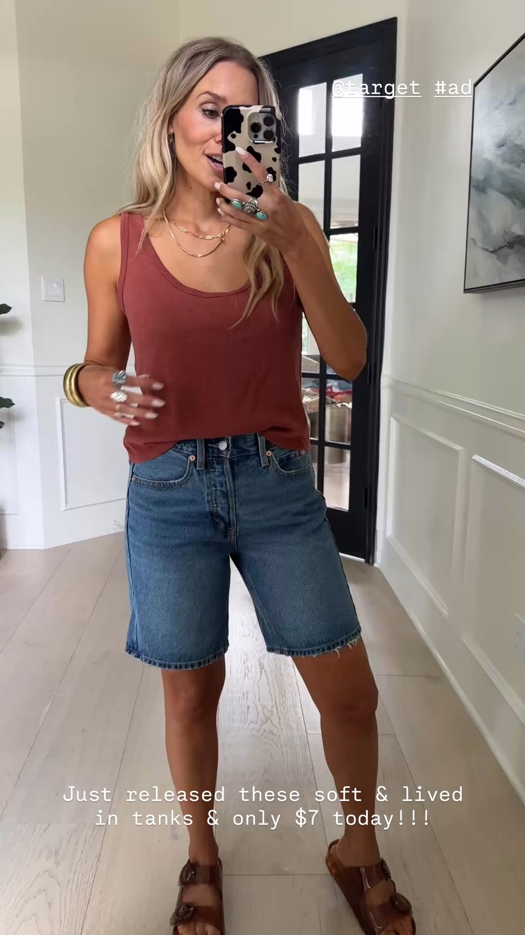 @target #ad #sponsored
Just came out with these new lived in tanks & on sale for $7 today!!! I bought in white too bc I knew I’d wear non-stop. 

Wearing size s / my tts