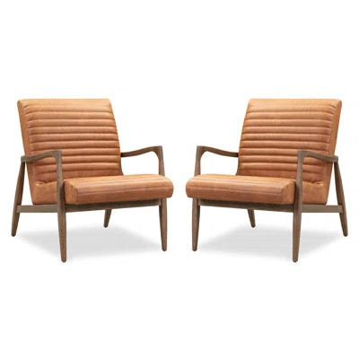 Rowan Full-Grain Genuine Italian Leather Armchair | Wayfair North America