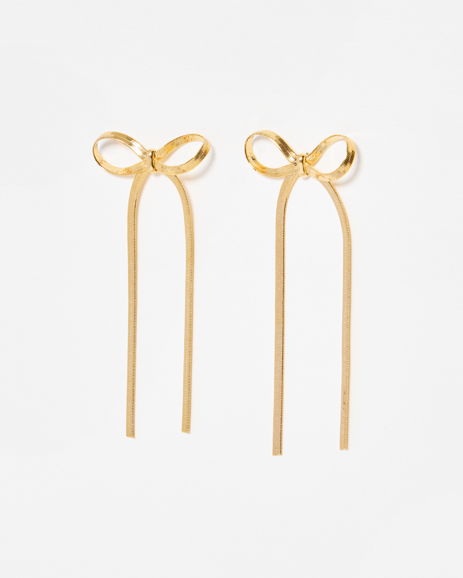 Mayte Snake Chain Statement Bow Earrings | Oliver Bonas | Oliver Bonas (Global)