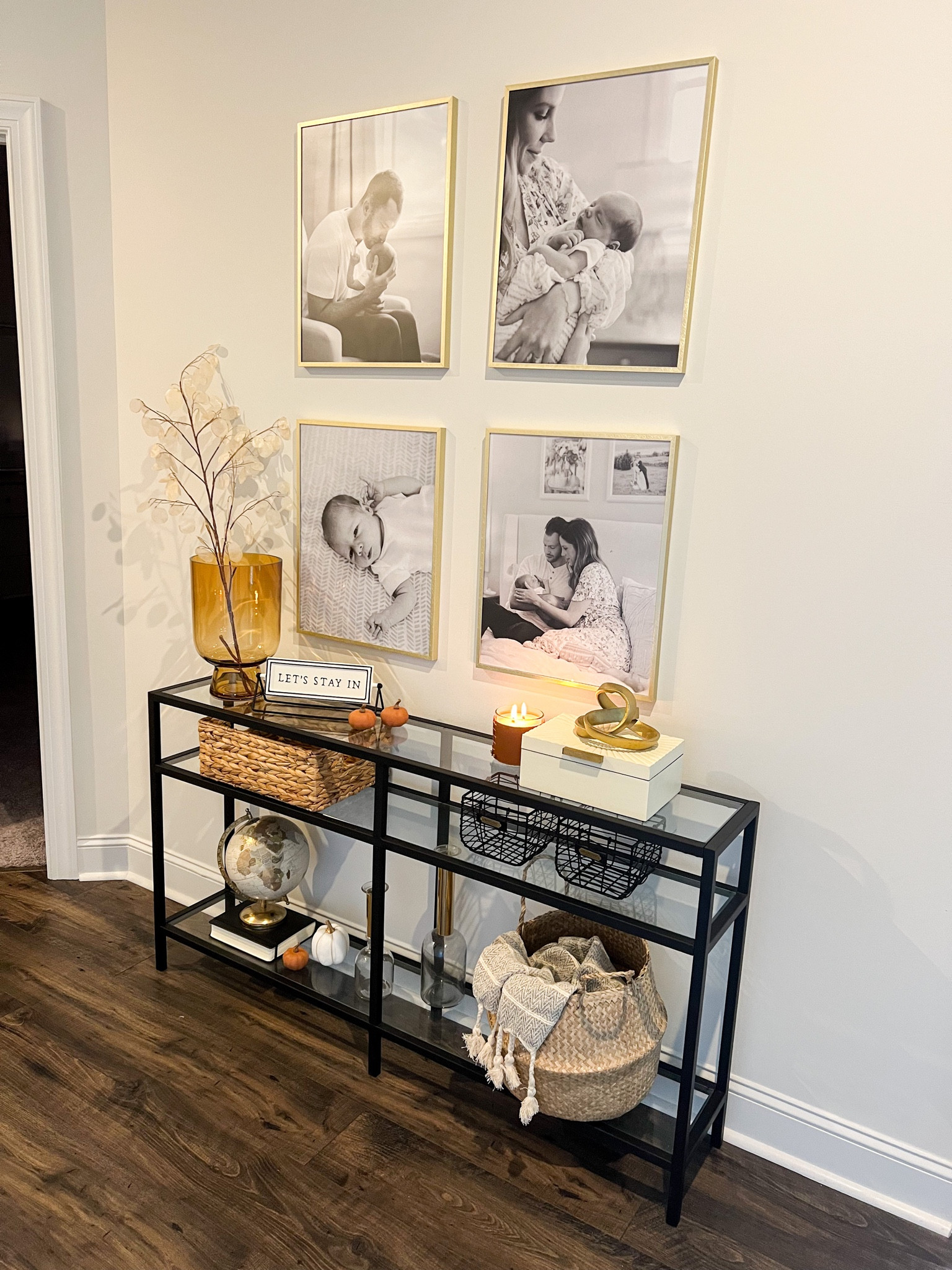 Fall console table styling