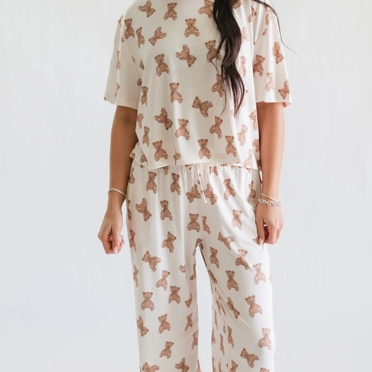 Women's T-Shirt and Pants Set In Bears | Silks Design