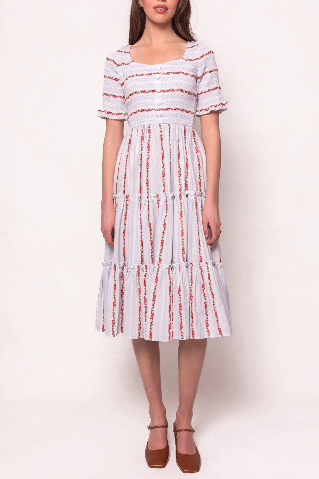 Beatrice Dress in Floral Stripe | Ivy City Co