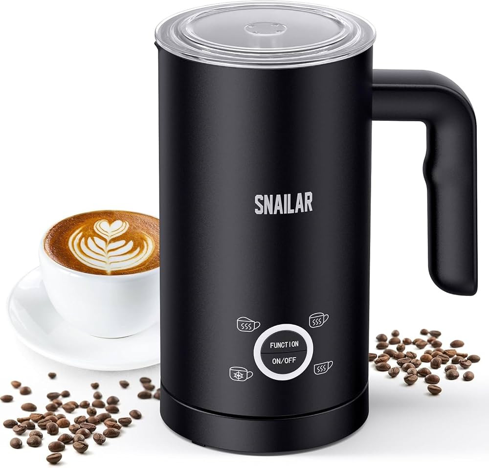 Milk Frother, Upgraded 4-in-1 Electric Milk Frother and Steamer, 10oz/300ml Automatic Warm and Co... | Amazon (US)