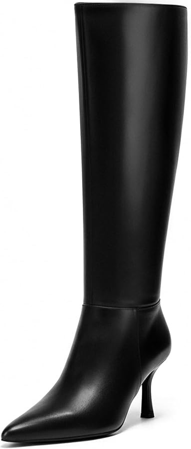 Vipost 3.3 inch Kitten Heel Boots for Women, Knee High Pointed Toe Boots for Women, Tall Long Boo... | Amazon (US)