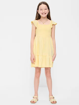 Fit and Flare Smocked Dress for Girls | Old Navy (US)