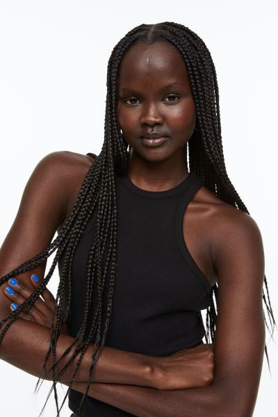 Crop Tank Top - Black - Ladies | H&M US | H&M (US + CA)