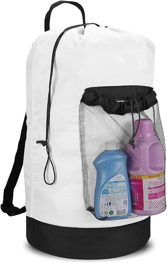 Dalykate Backpack Laundry Bag, Laundry Backpack with Shoulder Straps and Mesh Pocket Durable Nylo... | Amazon (US)