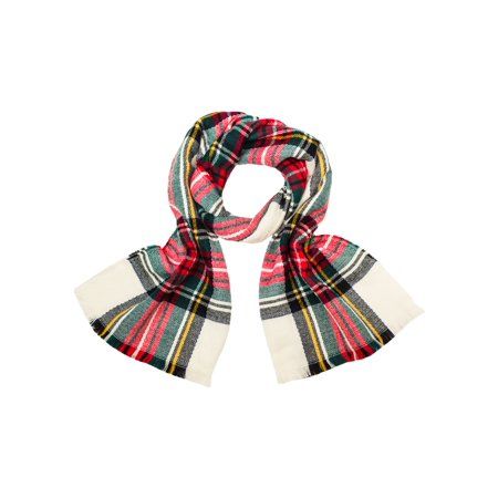 Time and Tru Plaid Brushed Acrylic Scarf | Walmart (US)