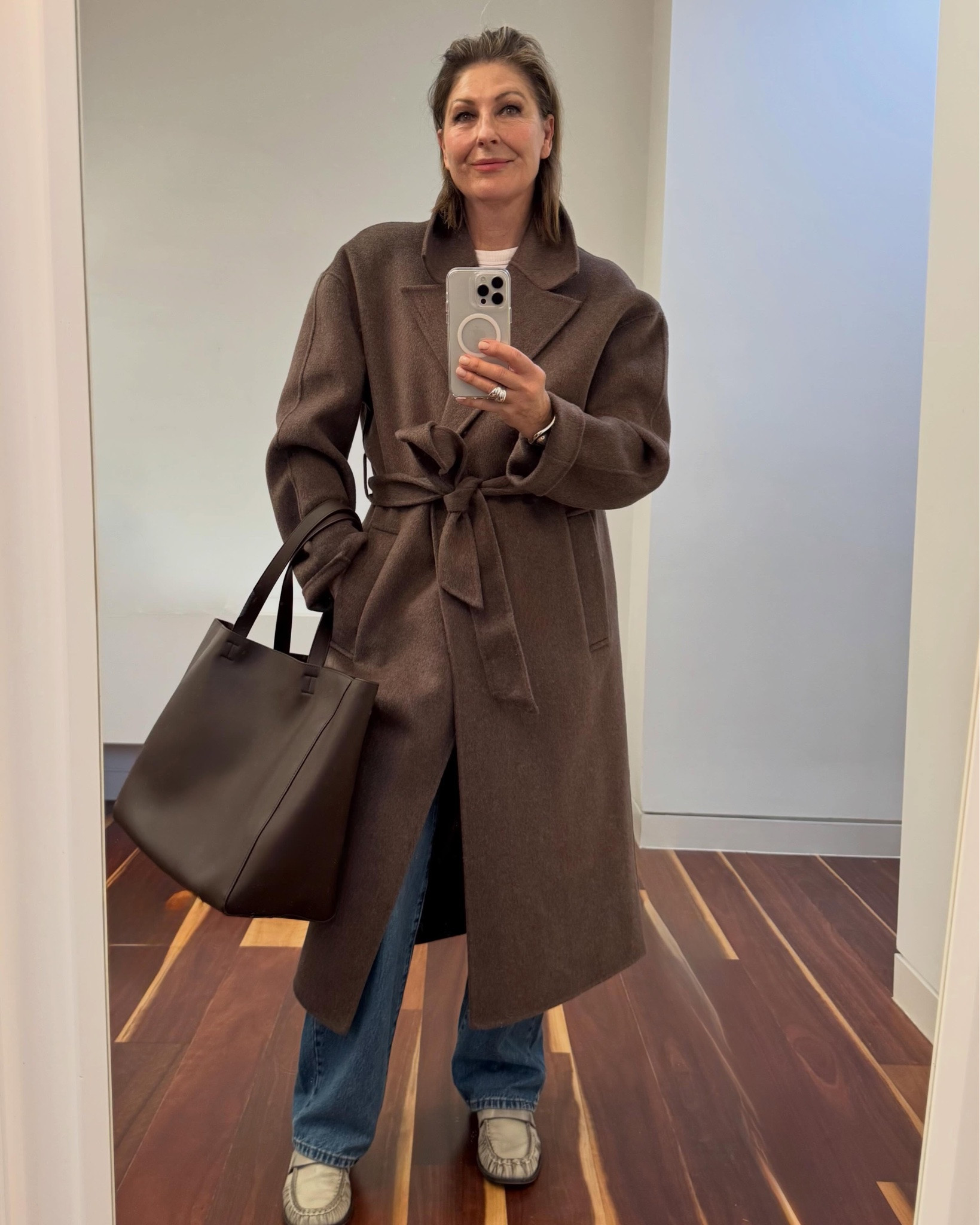 Let’s talk about this gorgeous brown coat @assemblylabel !

* It‘s the best cut:  slouchy with big shoulders and roomy dramatic sleeves ✔️

* Which means it looks more tailored and chic rather than unstructured and shapeless ✔️

* It’s the right longer length ✔️

* THE most beautiful soft luxurious wool fabric ✔️

* You can wear it belted or just casually hanging loose ✔️

* an incredible price for the quality : I LOVE it ✔️

How am I styling it : 

It is relaxed and casual over a white tee , with baggy jeans and loafers.  Or for a more elevated dressier lewk I have tossed it over the matching @assemblylabel cashmere knit ( the best cut and so soft !) with (the low curve mid rise ) white jeans @assemblylabel and my white pointy heels.

Hint /Styling tip: stick to the same colours on top of the body so a brown coat and knit, or grey coat and knit , or say a khaki jacket and green tee back with any of your jeans .

The divine brown soft leather oversized tote @assemblylabel keeps it all chic and tonal : done. 

The winter wardrobe now sorted thx @assemblylabel 💯❤️

I’m wearing ;
size large in the coat & cashmere knit
Size 29 in the jeans ( go up a size !)

#LTKaustralia #LTKstyletip #LTKwinter