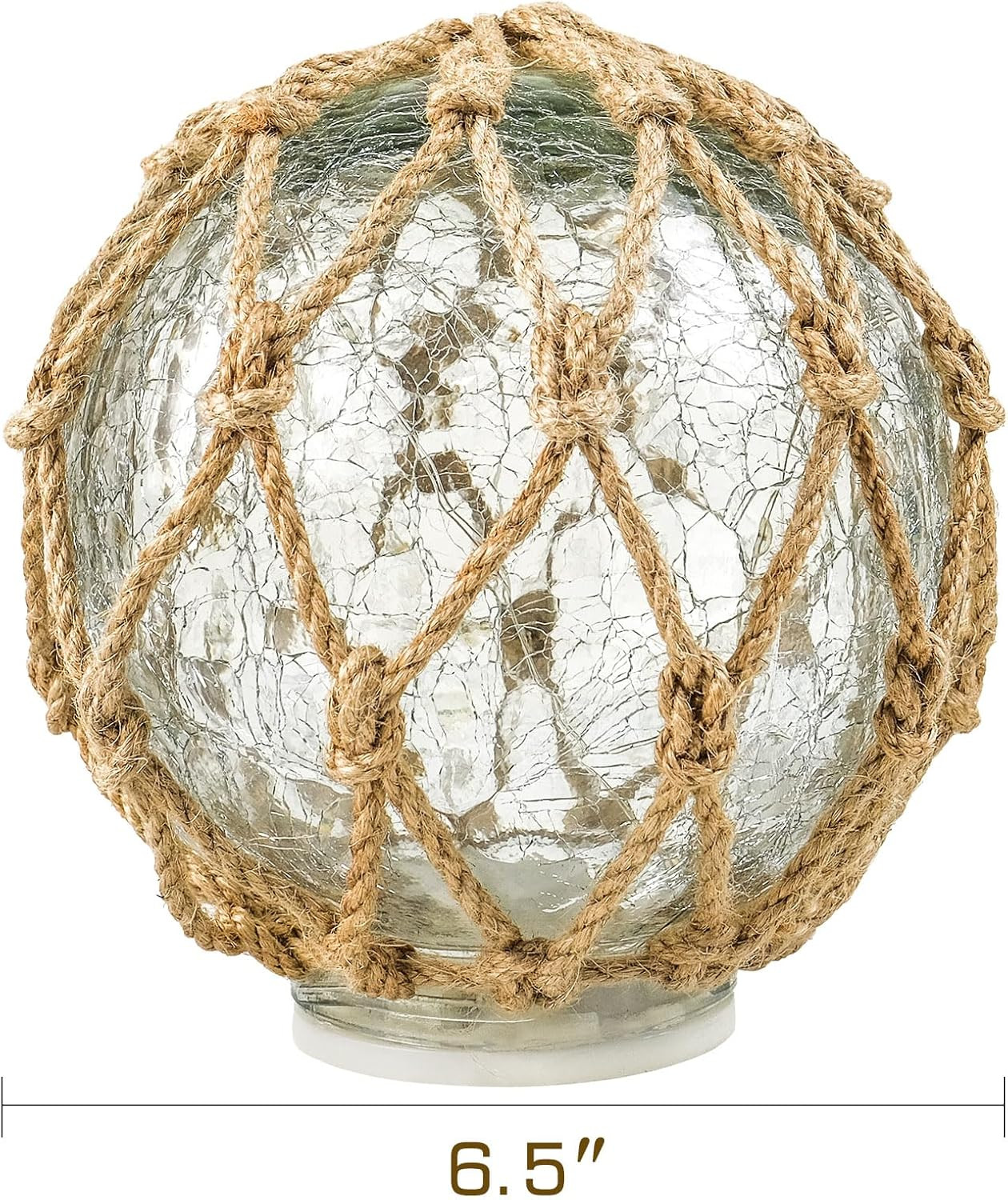 SAILINGSTORY Glass Fishing Float Nautical Lamp Coastal Beach Decor Cracked Glass Ball Night Light... | Amazon (US)