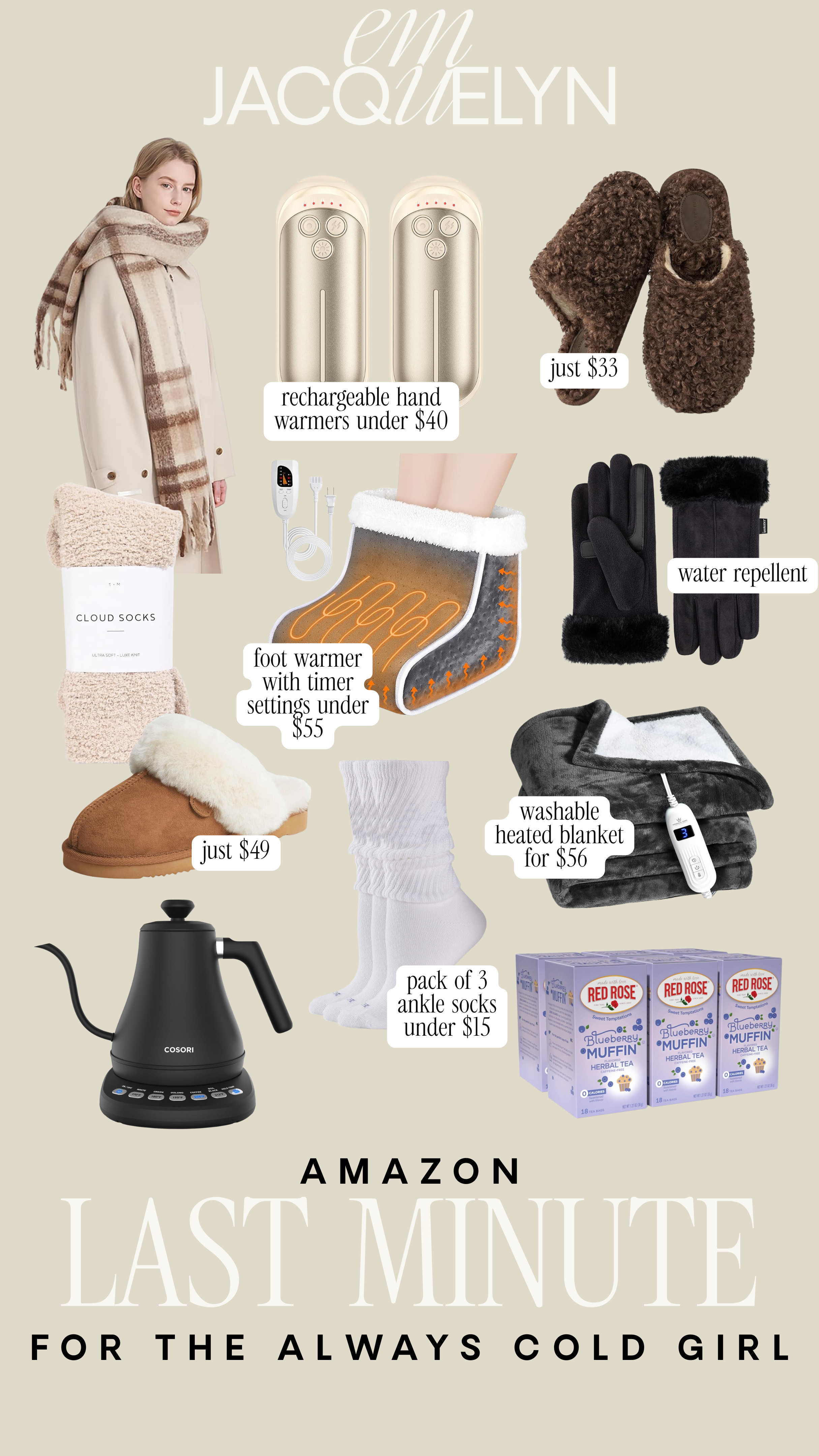 Amazon last minute for the always cold girly gift guide!

amazon finds, gift guide for her, last minute gifts 

 #LTKGiftGuide #LTKHoliday #LTKFindsUnder100