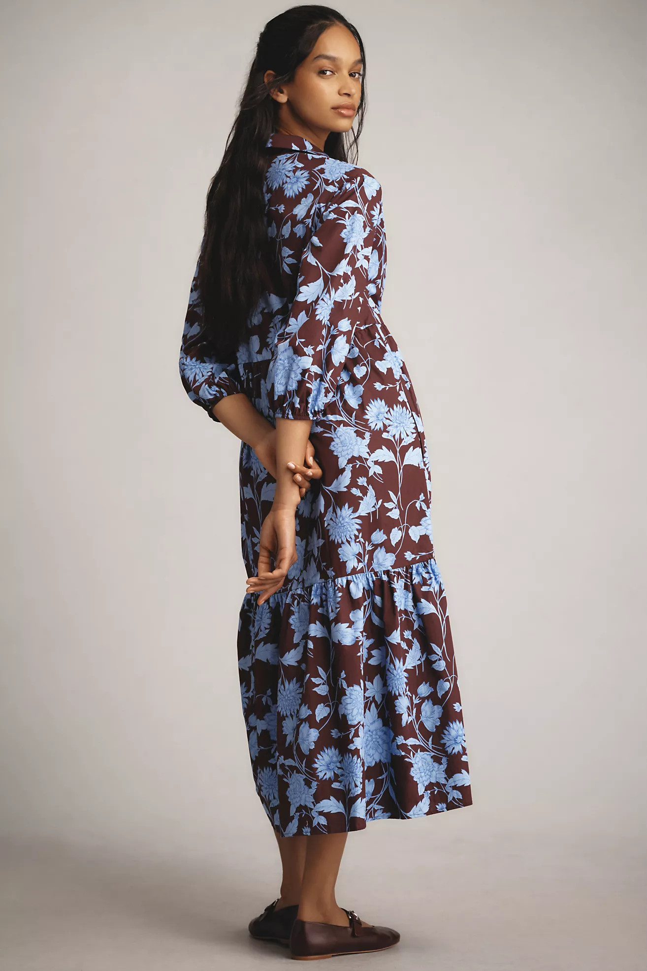 The Bettina Tiered Shirt Dress by Maeve | Anthropologie (US)