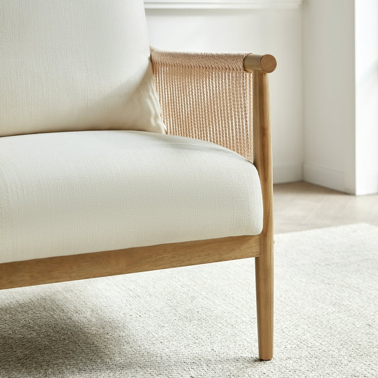 CHITA Modern Accent Chair, Braid Armchair Living Room Chair, Cream - Walmart.com | Walmart (US)